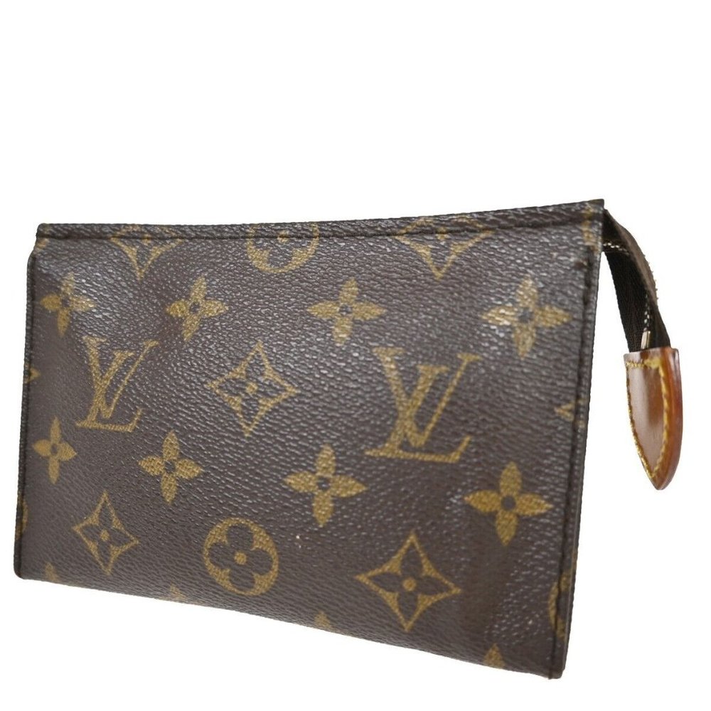 LOUIS VUITTON Poche Toilette 15 Clutch Pouch Bag Monogram Leather M47546 60KA013